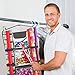 ProPik Hanging Double Sided Wrapping Paper Storage Organizer with Multiple Front and Back Pockets Organize Your Gift Wrap & Gift Bags Bows Ribbons 40