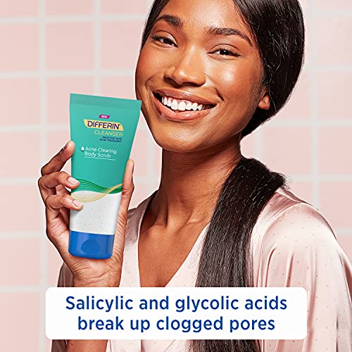 Differin Body Scrub with Salicylic Acid Acne Clearing Improves Tone and