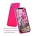 FGA iPhone Xs Case, iPhone X Case, Sugar Candy Cute Lightweight Shockproof Full Protective Slim Fit Solid Color Flexible Soft TPU Bumper Gel Case Cover for Apple iPhone Xs, iPhone X(Hot Pink)