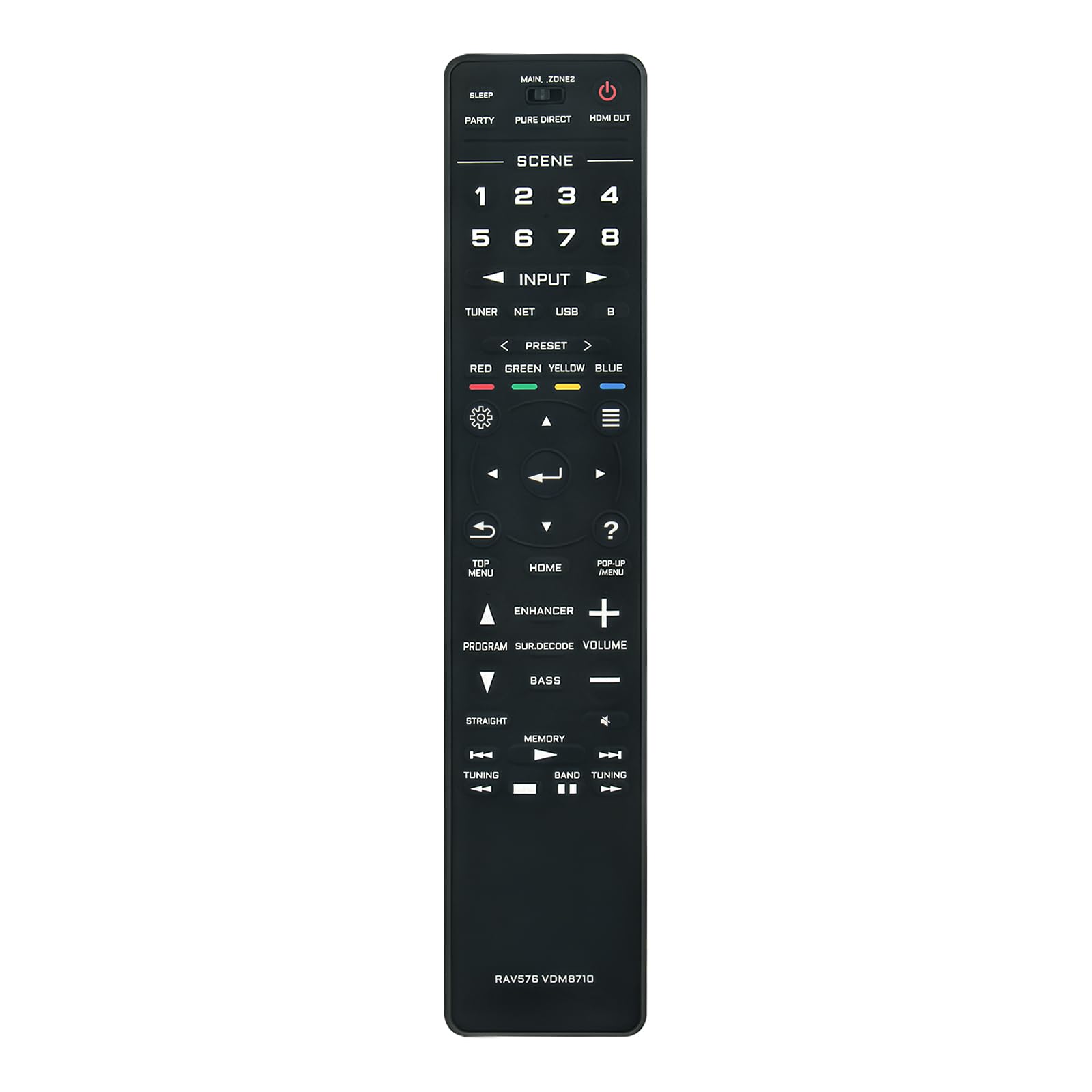 Photo 1 of Replacement Remote RAV570 ZZ47560, Remote Control Fit for Yamaha AV Receiver RX-V685 RX-A780 RX-A880 TSR-7850