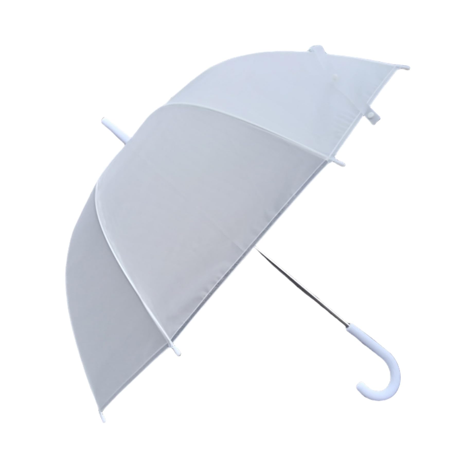Photo 1 of Clear Bubble Umbrella – See Through, Rain & Windproof Umbrella for Weddings, Prom, Graduation and Outdoor Events - Automatic Open, Crook Handle, Clear Dome (Pure white)