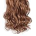 7Pcs/Set Clip in Hair Extensions 20Inch Long Wavy Heat Resistant Synthetic Hairpiece Gifts for Girl Lady Women (Light Golden Brown 30#)