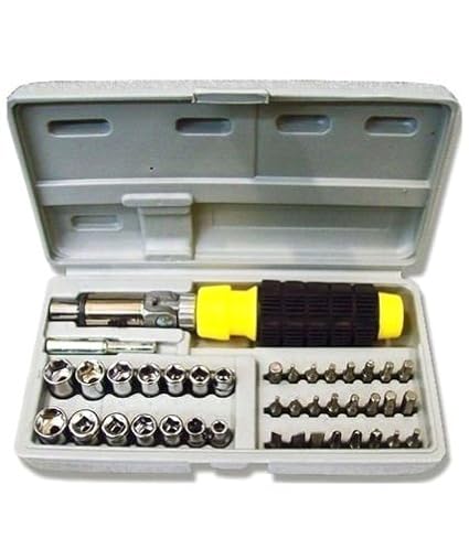 Dhruheer 41 in 1 Pcs for Car and Bike Repairing Tool Kit - Multipurpose Screwdriver and Socket Set
