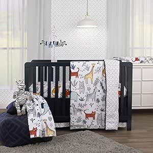 mustache crib bedding set