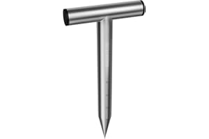 Gardtech Hand Dibber Garden Tool with 5 Inch Measuring Scale,Stainless Steel Bulb Planter Tool,Seed Dibber for Planting & Sowing Seed