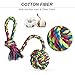 DODODO Dog Rope with Tug, Interactive Rope Chew Toys with Cotton Ball for Medium to Large Breeds and Big Puppies