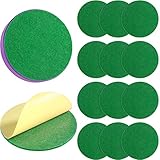 94 mm Air Hockey Mallet Felt Pads Replacement Air Hockey Pushers Pads Green Self Adhesive Felt Sticker for 96 mm Air Hockey Pushers (12 Packs)