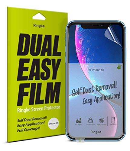 Ringke Dual Easy Film (2 Pack) Designed for iPhone XR (2019) Screen Protector and iPhone 11 (2018) Screen Protector