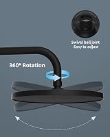 Hibbent Self-Cleaning 10 Inch Rainfall Shower Head Black view 4