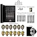Professional Steel Tip Darts Set with GlFT Accessories Case - Throwing Darts with Adjustable Length - 6 Brass Barrels 20 Grams + 12 Aluminum Shafts 2 Sizes + 12 Flights + Dart Sharpener