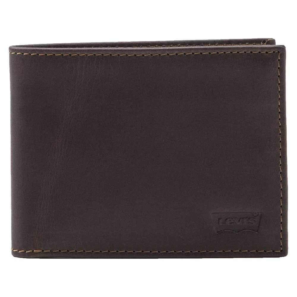 Levi's Men's Levi's® Casual Classics Hunte Coin Bifold - Batwing Bi-Fold Wallet,Dark Brown,One Size