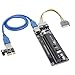 SNANSHI PCI-E Express 1X to 16X Extension Cable - Mining Dedicated Graphics Card Extension Cable Adapter with SATA Cable for PC Desktop Laptop