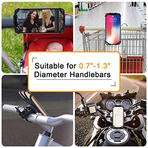 Miracase Universal Bike Phone Mount, Detachable 360 Rotation Cell Phone