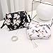 Floral Crossbody Bags for Women Tassel Purse Small Bag for Makeup Cosmetics Carry Portable Black