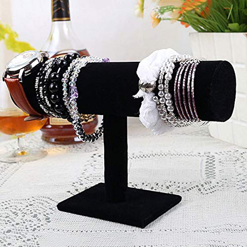 Goulian Fluwelen Armband Houder Stand, Bangle Ketting Ketting Horloge T-Bar Draagbare Organizer voor Rack Sieraden… - Afbeelding 6