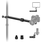 NEEWER DS001 Table Overhead Camera Mount Arm 11.8-20 inches/30-51 cm Telescopic Extension Arm for Table Stand with Ball Head Mount 1/4 Inch 3/8 Inch 5/8 Inch Screws for Webcam Camera LED Ring Light