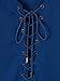 Persun Women Navy Lace Up Front Split Side Plain Blouse ,Blue ,X-Large