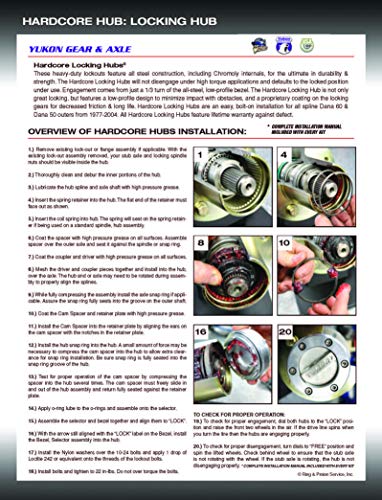 image for Yukon Gear & Axle (YHC70006) Hardcore Locking Hub Set for GM/Ford 1/2 