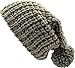 Tahari by Elie Tahari Chunky Popcorn Knit Beanie Hat With Pom Pom