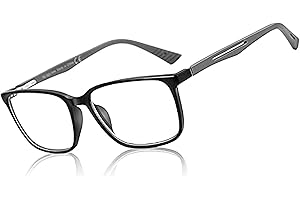 BLUEMOKY Blue Light Reading Glasses for Men，Sport Square Frame Readers, Anti Glare Computer Glasses