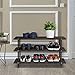 Furinno Pine Solid Wood 3-Tier Shoe Rack, Espresso
