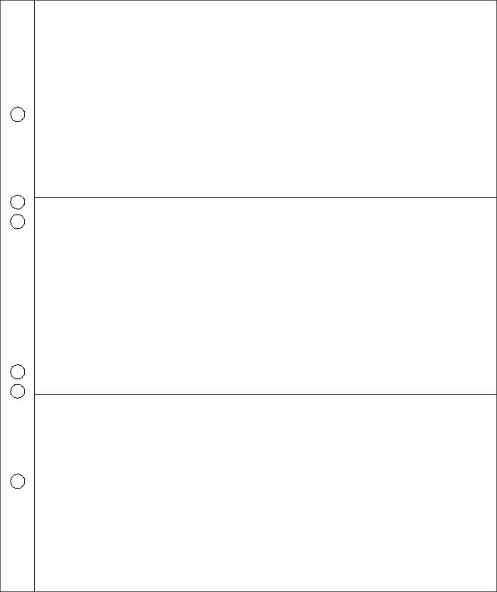 50 Prophila banknote envelopes, 3-part, for 3 banknotes each up to approx. 180 x 80 mm