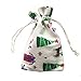 80Hou Natural Burlap Christmas Reindeer Wedding Party Gift Bag Mini Storage Bag Travel Pouch Jewelry Cute Sacks 12PCS
