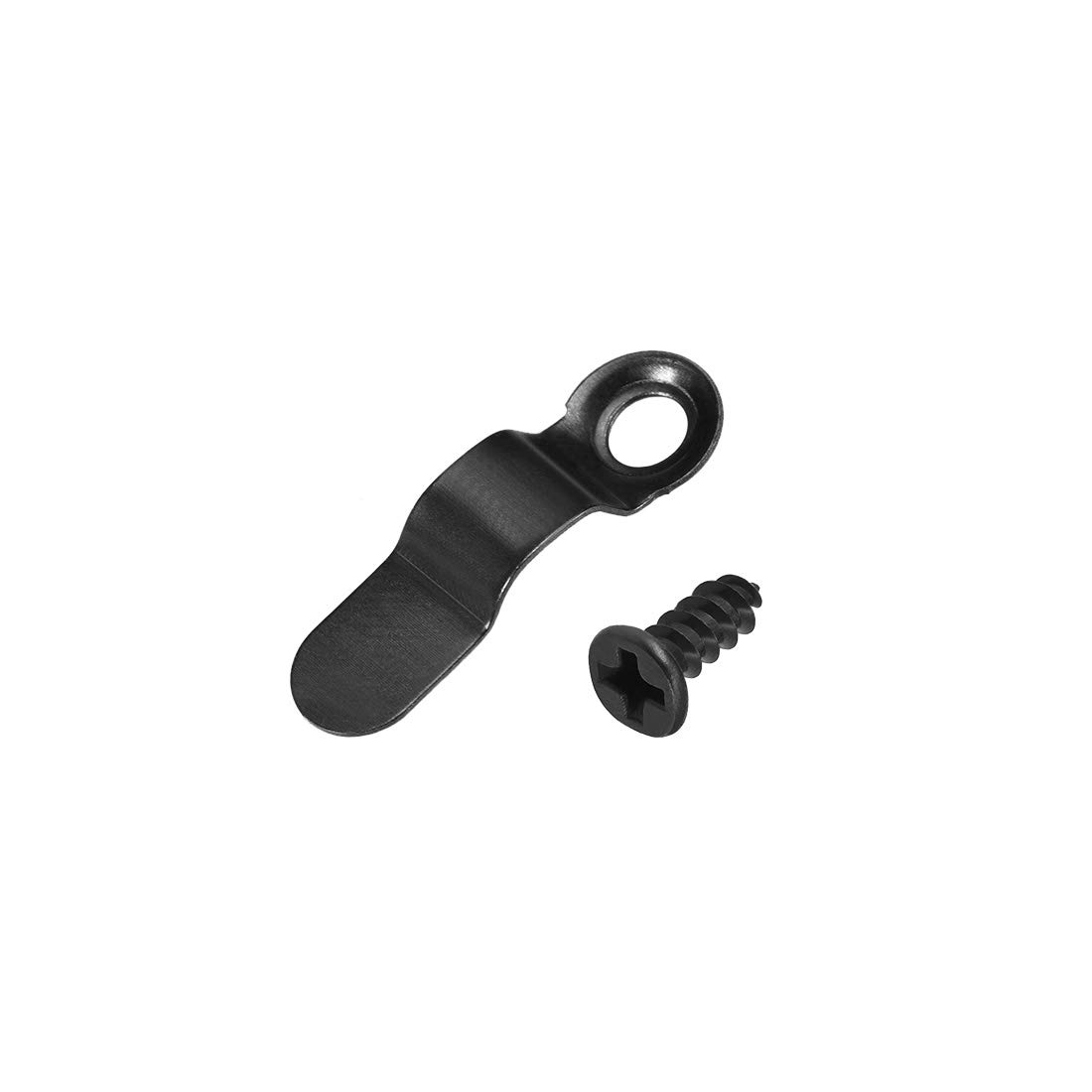 sourcing map Frame Turn Button, 9/10" Metal Bow Shape with Screws for Hanging Pictures, Photos, Drawings and Posters, 50 Pcs (Black)
