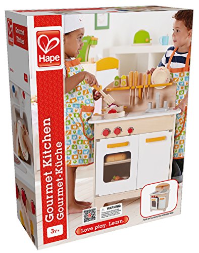 Hape Gourmet Kitchen Kid's Wooden Play Kitchen in White