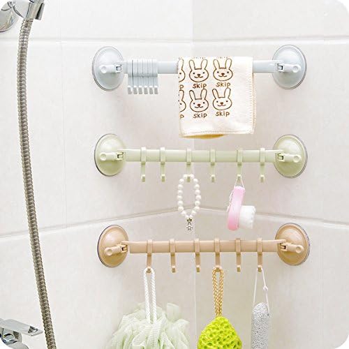 Serottini - Super Powerful Vacuum Suction Cup Hook Holder - Organizer for Towel, Bathrobe and Loofah (Blue)