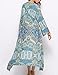 Bsubseach Womens Peacock Blue Print Bathing Suit Swimsuit Cover Up Beachwear Open Front Kimono Cardigan Swimwear Kaftan