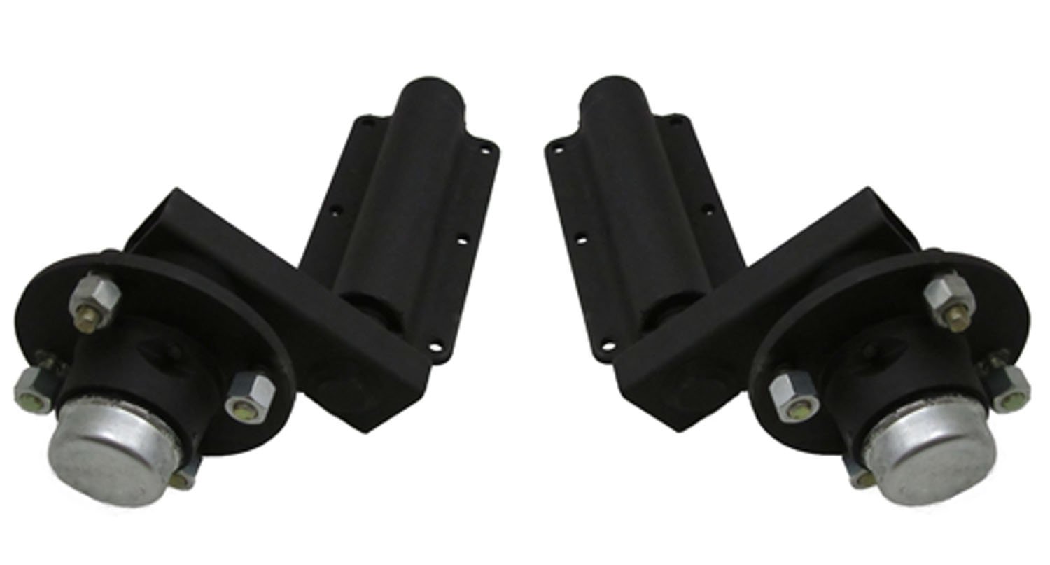 Flexiride 750kg Trailer suspension units c/w unbraked hubs 4 on 4" PCD extended stubs