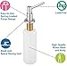 Edgewood Brass Deluxe Soap and Lotion Dispenser for Kitchens and Bathrooms by Pacific Bay (Brushed Satin Nickel) - Features Heavy-Duty Brass Construction and Modern Design with Easy Installation