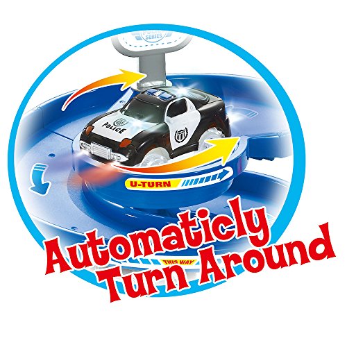 QUOXO Green Rotating Stage with A Race Car, for Magic Track Accessory (Rotary Tower) - Thumbnail 4