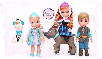 Amazon.com: , diseño de Frozen de Disney bebé muñecas, exclusivo Deluxe Collector Set de regalo, Elsa, Anna, Kristoff, Sven Y Olaf by Tolly Tots: Toys \u0026 Games