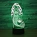 Fuxiao Mermaid 3D Optical Desk Lamp Night Light 7 Colors Change Table lamp with USB Cable for Home Decoration Household Accessories,Princess Birthday Christmas Gift for Girl Kids or Adult