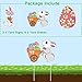 Ivenf Easter Decorations Outdoor, 3ct Bunny Eggs Corrugate Yard Signs with Stake, Garden Lawn Rabbit Eggs Plastic Party Supplies Decor