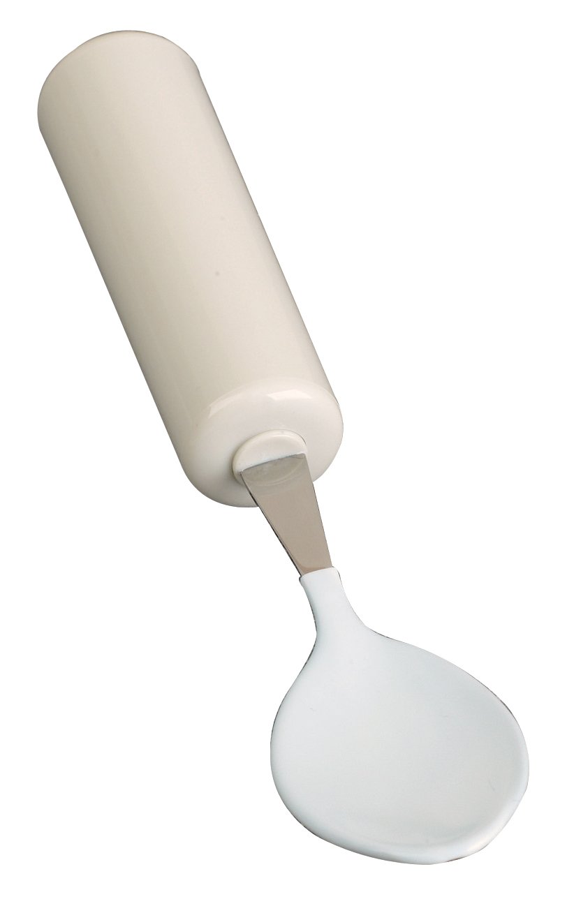 HOMECRAFT Queens Cutlery, Soft-Coated Tablespoon (Eligible for VAT relief in the UK) Stainless Steel Adaptive Dining Utensil for Elderly, Disabled, Handicapped, Large Built-Up Handle for Good Grip