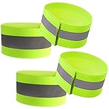 Attmu High Visibility Reflective Wristbands / Belt / Armbands (4 pack / 2 Pairs), Reflective Ankle Strap Ankle Bands Running Gear - Perfect for Runners, Walkers, Cyclists and as Bike Pant Leg Straps