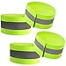 Attmu High Visibility Reflective Wristbands/Belt/Armbands (4 pack/2 Pairs), Reflective Ankle Strap Ankle Bands Running Gear - Perfect for Runners, Walkers, Cyclists and as Bike Pant Leg Straps