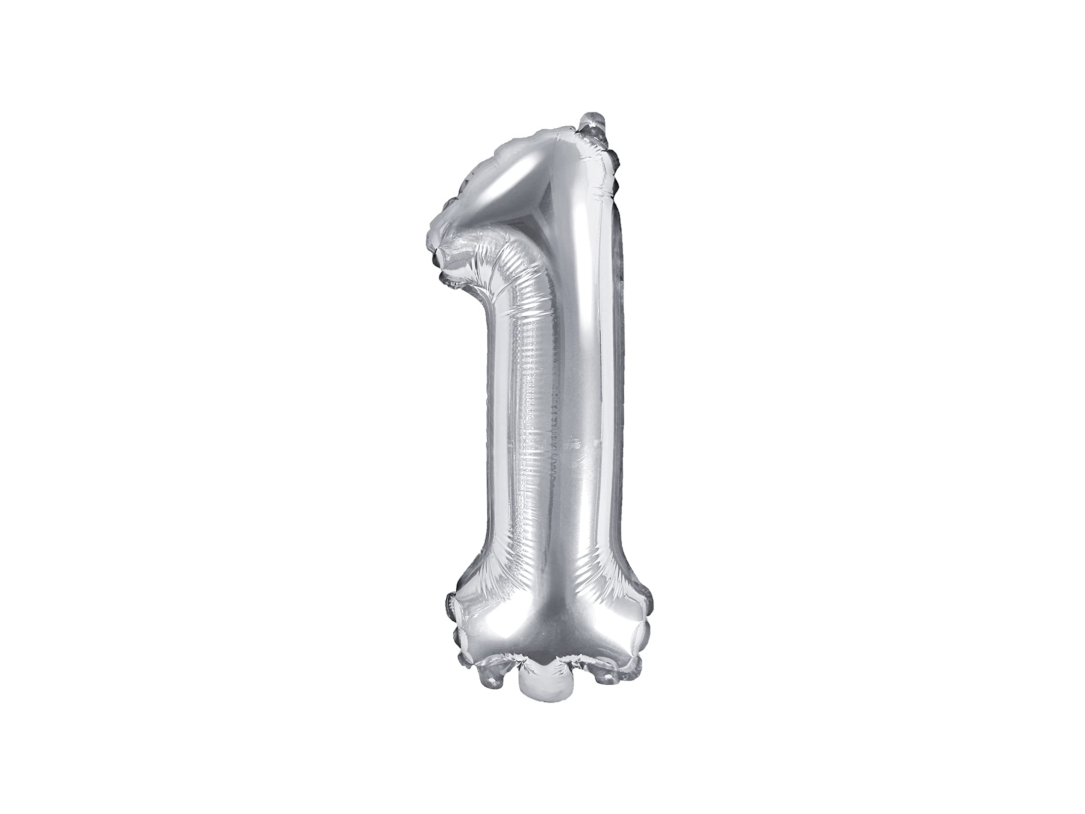 Premium Foil Balloon Number1 - Silver, 35cm 14