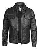 Decrum Disc Mens Leather Jackets - Leather Jacket