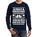 Meowy Christmas Ugly Sweater - Cute Xmas Party Sweatshirt with Xmas Prop