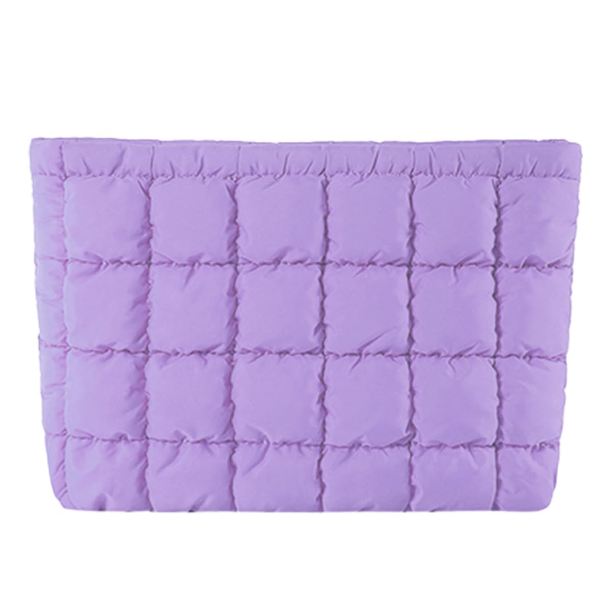 HFLZBRO Puffy Quilted Makeup Bag, Cosmetic Bag, Travel Toiletry Organizer Pouch, Clutch for Women (Purple) — image 1