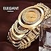 Luxury Rhinestone Quartz Watches for Women Gold Stainless Steel Waterproof Wristwatch Ladies Elegant Hollow Bracelet