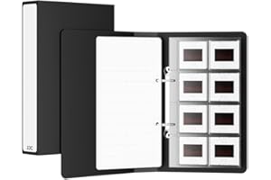 JJC 35mm Slide Storage Box Kit - Archival Safe Pull-Out Case Holds 96 Mounted Slides, with 12 Acid-Free Pages & 48 Empty Slid