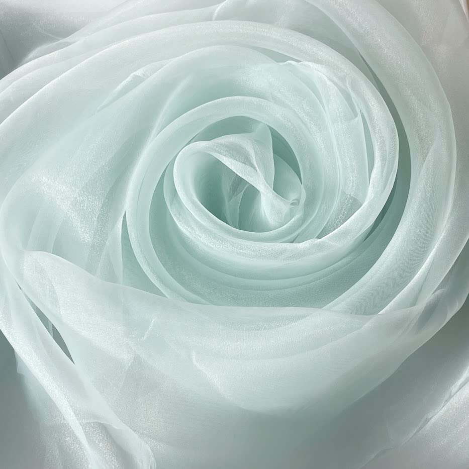Megachest 145CM Wide Soft Organza Dress Fabric Fancy Costumes Decorations 50 Colors(Soothing sea,5 Meters)