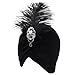 BABEYOND Gatsby Turban Hat Vintage 1920s Head Wrap Knit Pleated Turban 20s Cap Black