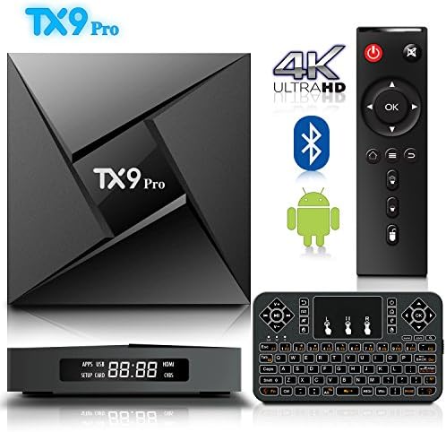 FREE WIRELESS KEYBOARD - Android 7.1 TV Box, BPSMedia TX9 Pro TV Box with 3GB DDR3 RAM 32GB ROM Amlogic S912 Octa Core A53 Processor 64 Bits Bluetooth - Real 4K Playing [2018 Model Pure Version]