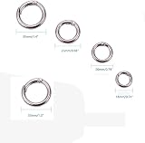 BEHAHAI 10PCS Spring O Rings Carabiner Snap Clip Keyring Bag Purse Buckle Hook view 2